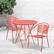 Alt View 11. Alamont Home - Oia Outdoor Round Contemporary Metal 3 Piece Patio Set - Coral.