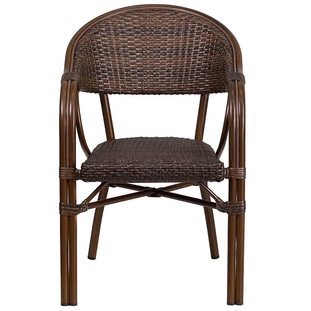 Alt View 11. Alamont Home - Lila Patio Chair - Cocoa Rattan/Bamboo-Aluminum Frame.