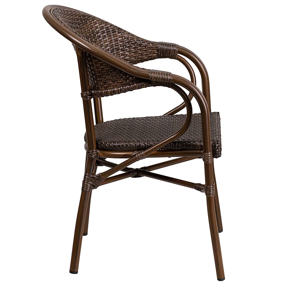 Alt View 16. Alamont Home - Lila Patio Chair - Cocoa Rattan/Bamboo-Aluminum Frame.