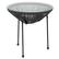 Front. Alamont Home - Valencia Round Contemporary Glass Rattan Table - Black.