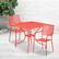 Alt View 11. Alamont Home - Oia Outdoor Square Contemporary Metal 3 Piece Patio Set - Coral.