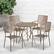 Alt View 11. Alamont Home - Oia Outdoor Round Contemporary Metal 5 Piece Patio Set - Gold.