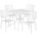 Front. Alamont Home - Oia Outdoor Square Contemporary Metal 5 Piece Patio Set - White.