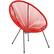 Front. Alamont Home - Valencia Oval Comfort Take Ten Contemporary Bungee Bungee Chair - Red - Red.