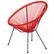 Alt View 13. Alamont Home - Valencia Oval Comfort Take Ten Contemporary Bungee Bungee Chair - Red - Red.