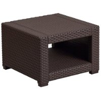 Alamont Home - Seneca Contemporary Patio End Table - Chocolate Brown - Front_Zoom