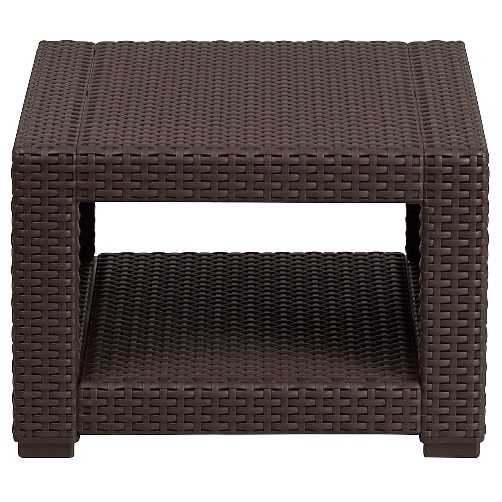 Alt View 11. Alamont Home - Seneca Contemporary Patio End Table - Chocolate Brown.