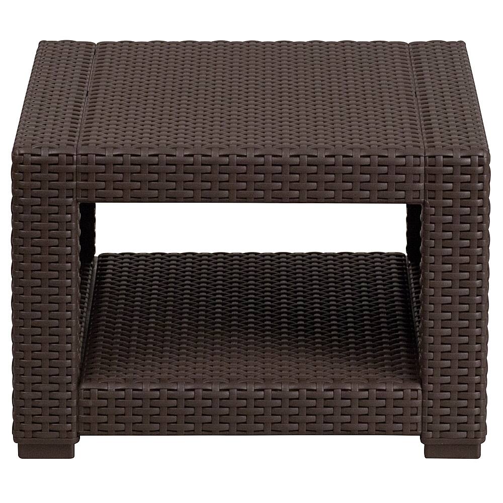 Alt View 11. Alamont Home - Seneca Contemporary Patio End Table - Chocolate Brown.
