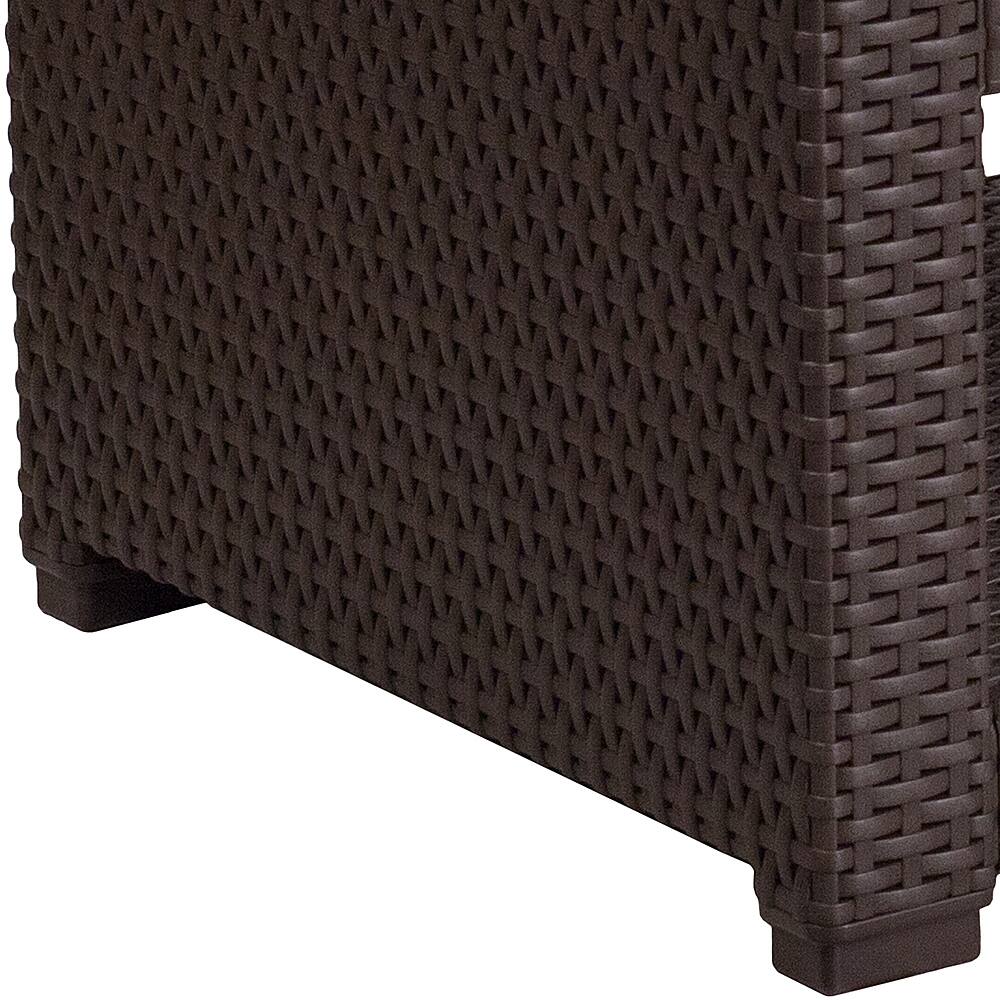 Alt View 15. Alamont Home - Seneca Contemporary Patio End Table - Chocolate Brown.