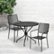 Alt View 11. Alamont Home - Oia Outdoor Round Contemporary Metal 3 Piece Patio Set - Black.