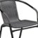 Alt View 20. Flash Furniture - Lila Outdoor Round Contemporary Metal 3 Piece Patio Set - Clear Top/Gray Rattan.