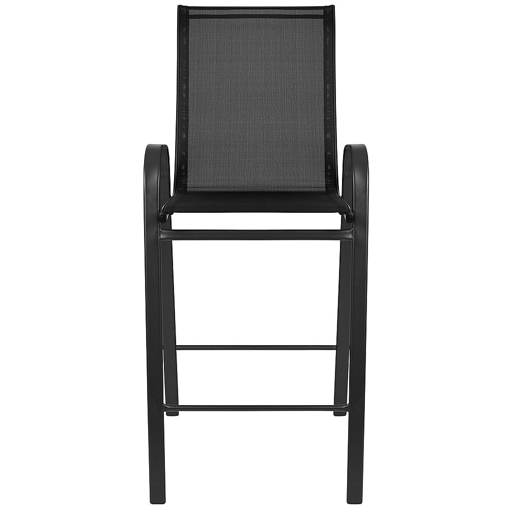 Alt View 11. Alamont Home - Brazos Modern Fabric Patio Barstool (set of 2) - Black.