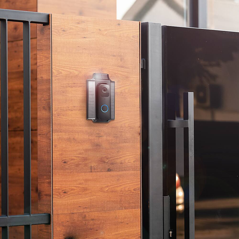 Angle. Wasserstein - Solar Charger and Mount - Compatible with Blink Video Doorbell - Solar Power for your Blink Video Doorbell - Black.