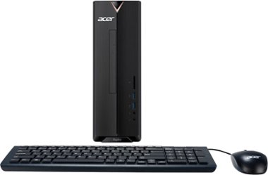 Acer - Aspire XC-830-UW91 Desktop, Intel Celeron J4125 Quad -4GB Memory - 256GB NVMe M.2 SSD - Black - Front_Zoom