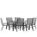 Front. Flash Furniture - Brazos Outdoor Rectangle Contemporary  7 Piece Patio Set - Gray.
