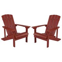 Alamont Home - Charlestown Adirondack Chair (set of 2) - Red - Front_Zoom