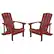 Front. Alamont Home - Charlestown Adirondack Chair (set of 2) - Red.