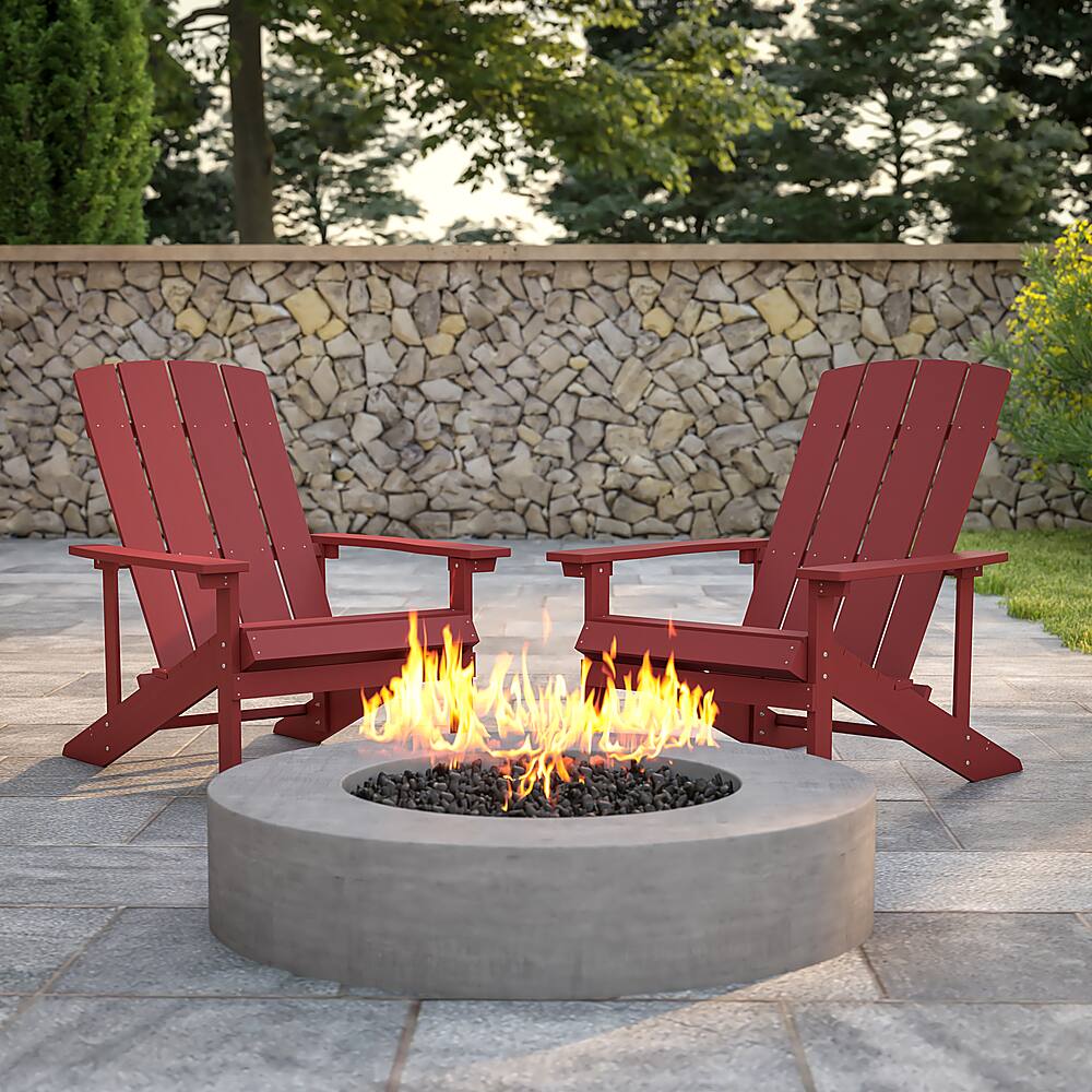 Alamont Home Charlestown Adirondack Chair (set Of 2) Red 2-jj-c14501 