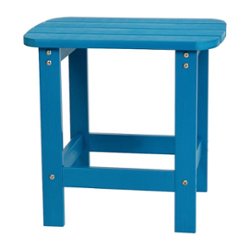 Flash Furniture - Charlestown Classic Adirondack Side Table - Blue - Front_Zoom
