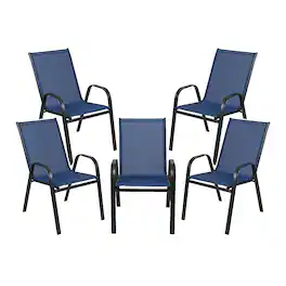 Alamont Home - Brazos Patio Chair (set of 5) - Navy