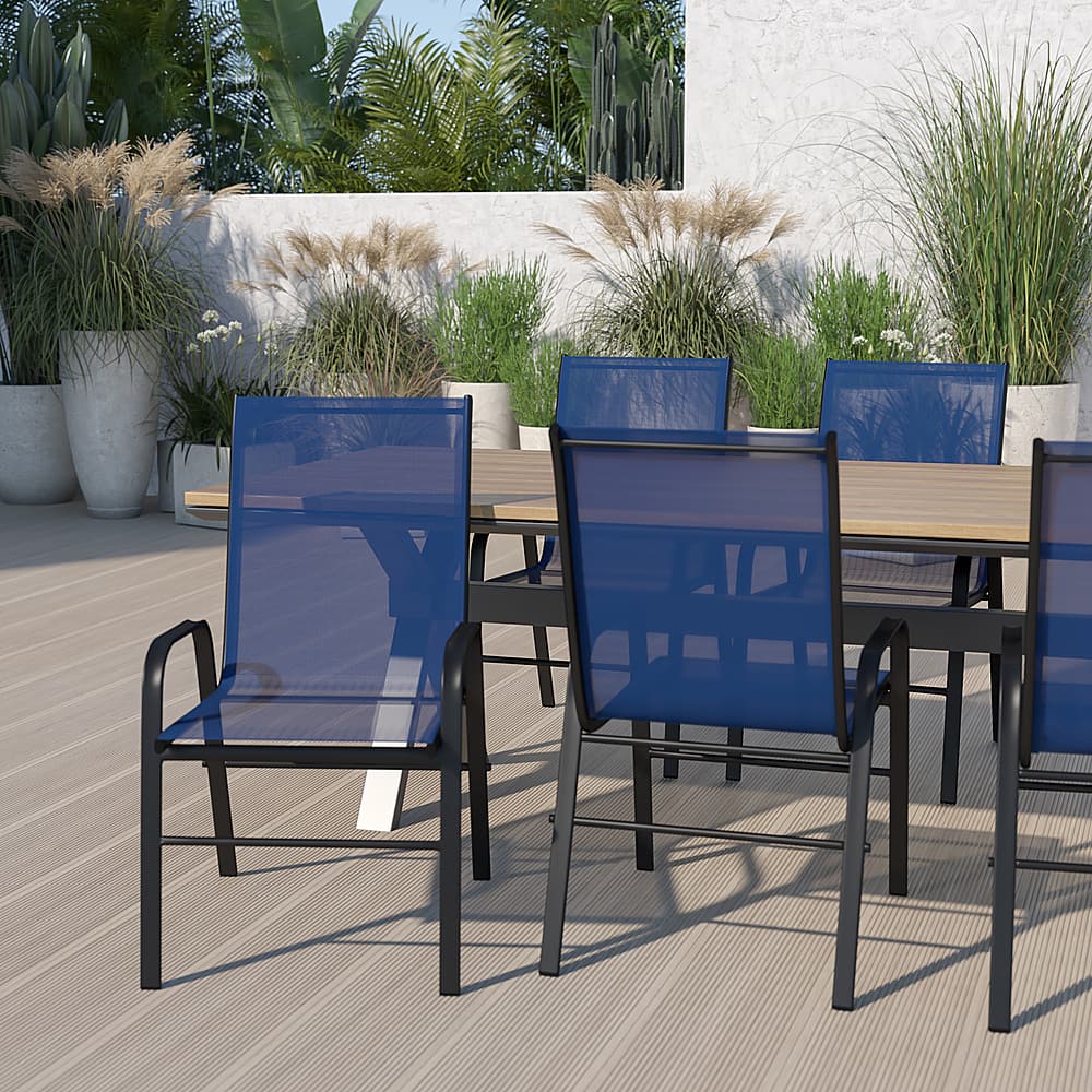 Alt View 12. Alamont Home - Brazos Patio Chair (set of 5) - Navy.