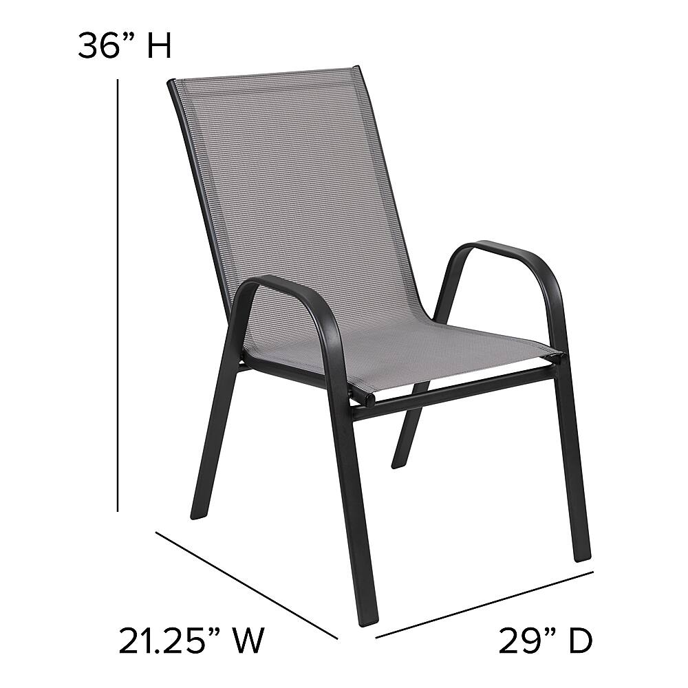 Alt View 13. Alamont Home - Brazos Outdoor Round Contemporary  5 Piece Patio Set - Gray.