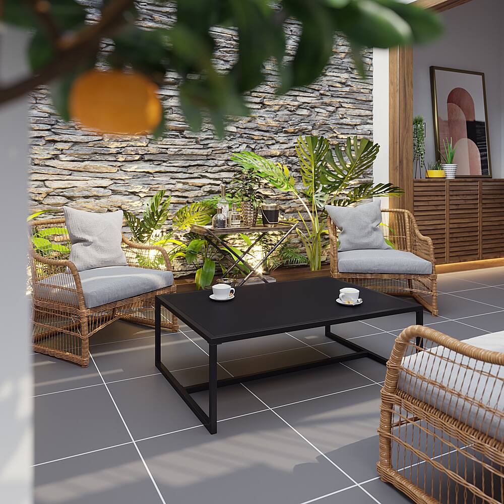 Alt View 12. Alamont Home - Brock Contemporary Patio Coffee Table - Black.