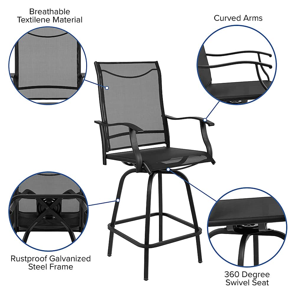 Flash Furniture – Valerie Patio Chair (set of 2) – Black Sansujyuku sansujyuku.com