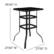 Alt View 13. Alamont Home - Barker Square Modern Patio Bar Table - Black - Black.