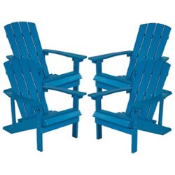Flash Furniture - Charlestown Adirondack Chair (set of 4) - Blue - Front_Zoom