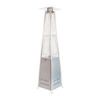 Flash Furniture - Sol 90" Pyramid Patio Heater - Silver - Front_Zoom