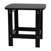 Flash Furniture - Charlestown Classic Adirondack Side Table - Black - Front_Zoom