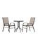 Front. Alamont Home - Brazos Outdoor Round Contemporary 3 Piece Patio Set - Brown.