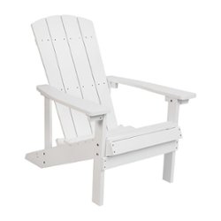 Flash Furniture - Charlestown Adirondack Chair - White - Front_Zoom