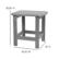 Alt View 13. Alamont Home - Charlestown Classic Adirondack Side Table - Gray.