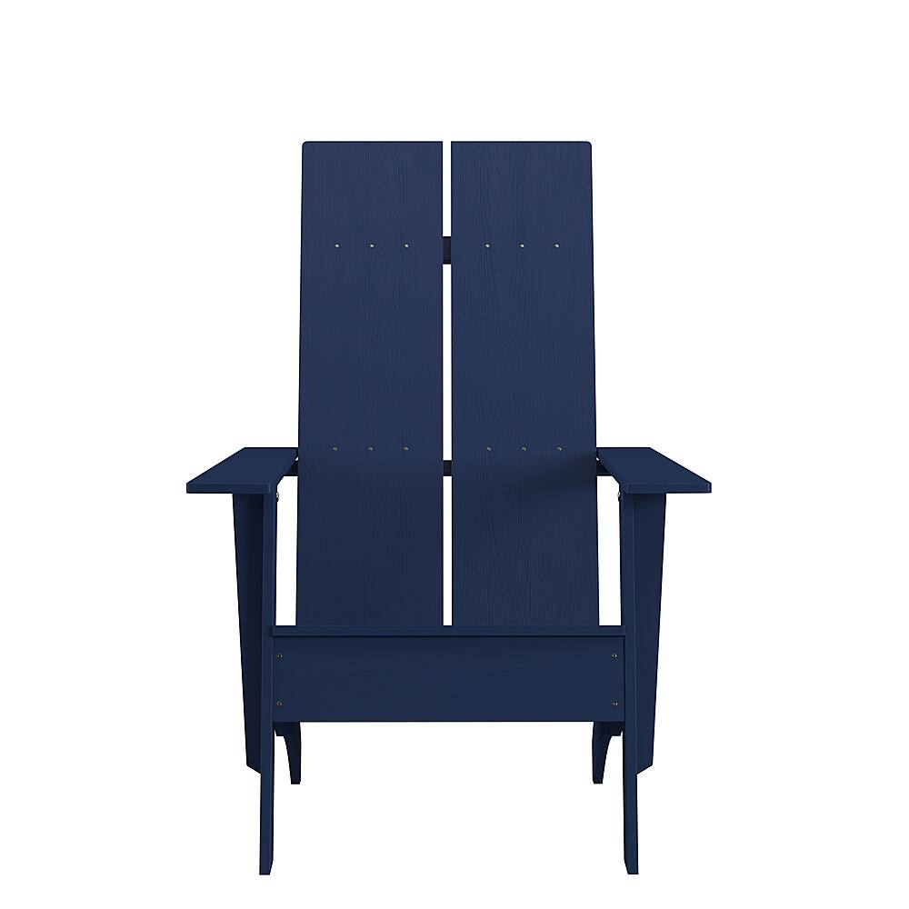 Alt View 11. Alamont Home - Sawyer Navy Blue Modern Dual Slat Back Indoor/Outdoor Adirondack Style Patio Chair - Navy.