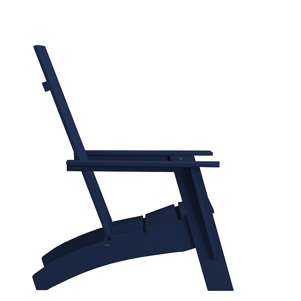 Alt View 16. Alamont Home - Sawyer Navy Blue Modern Dual Slat Back Indoor/Outdoor Adirondack Style Patio Chair - Navy.