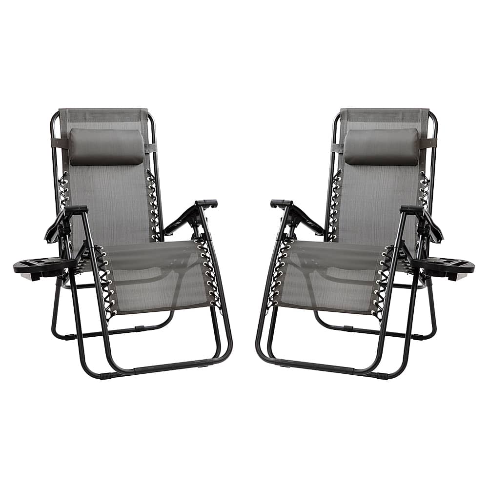 Front. Alamont Home - Celestial Zero Gravity Chair (set of 2) - Gray.