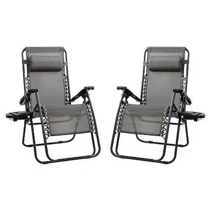 Front. Alamont Home - Celestial Zero Gravity Chair (set of 2) - Gray.