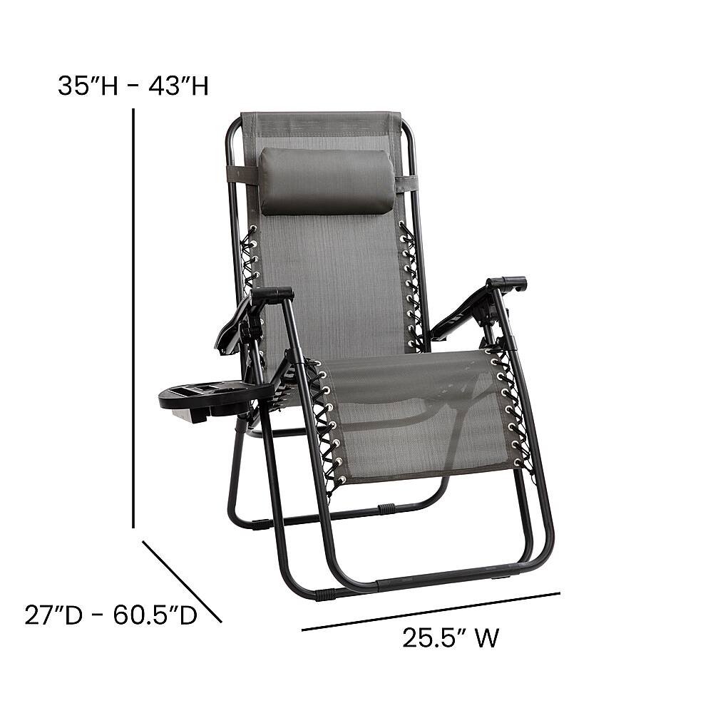 Alt View 13. Alamont Home - Celestial Zero Gravity Chair (set of 2) - Gray.