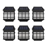 Alamont Home - Holder Decorative Wall Mount Solar Powered Lighting for Decks and Fencing - Black - Front_Zoom