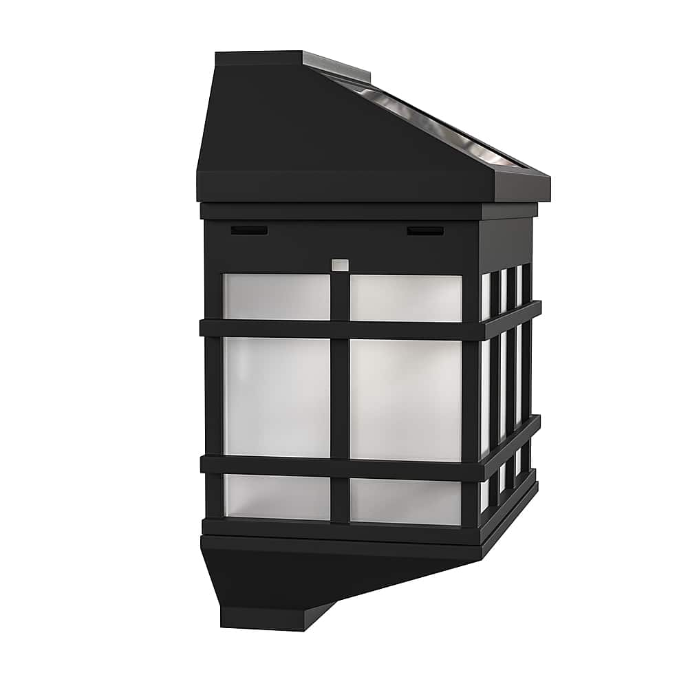 Alt View 15. Alamont Home - Holder Decorative Wall Mount Solar Powered Lighting for Decks and Fencing - Black.