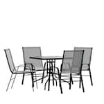 Alamont Home - Brazos Outdoor Square Contemporary 5 Piece Patio Set - Gray