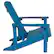 Alt View 15. Alamont Home - Charlestown Star and Moon Fire Pit with Mesh Cover & 4 Poly Resin Adirondack Chairs - Blue.