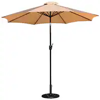 Alamont Home - Kona Patio Umbrella and Base - Tan - Front_Zoom