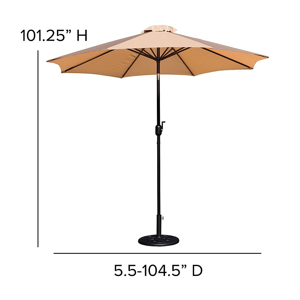 Alt View 12. Flash Furniture - Kona Patio Umbrella and Base - Tan.