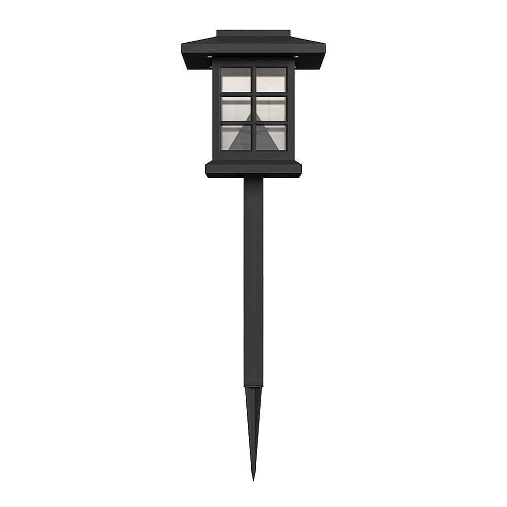 Alt View 11. Alamont Home - Halsey All-Weather Lantern Design Solar Powered LED Landscape Lights - Black.