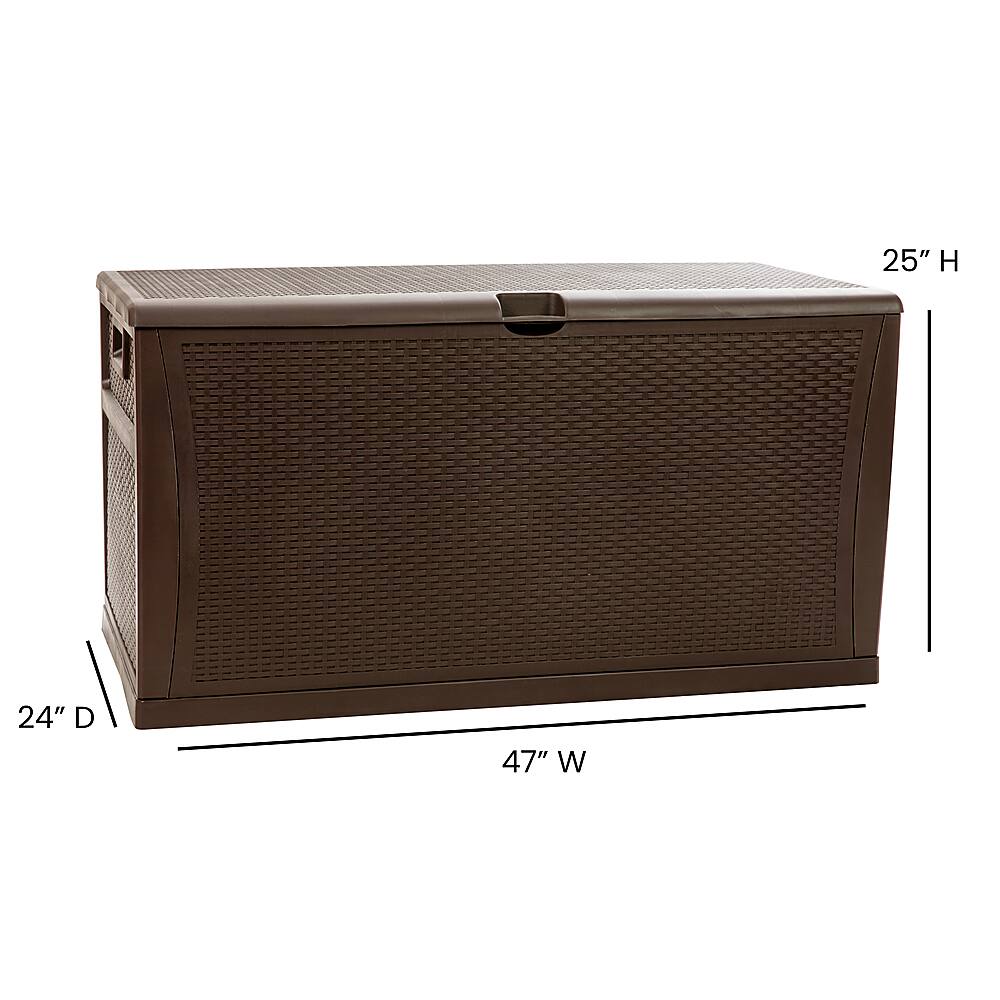 Alt View 13. Alamont Home - Nobu 120 Gallon Patio Storage Box - Brown.