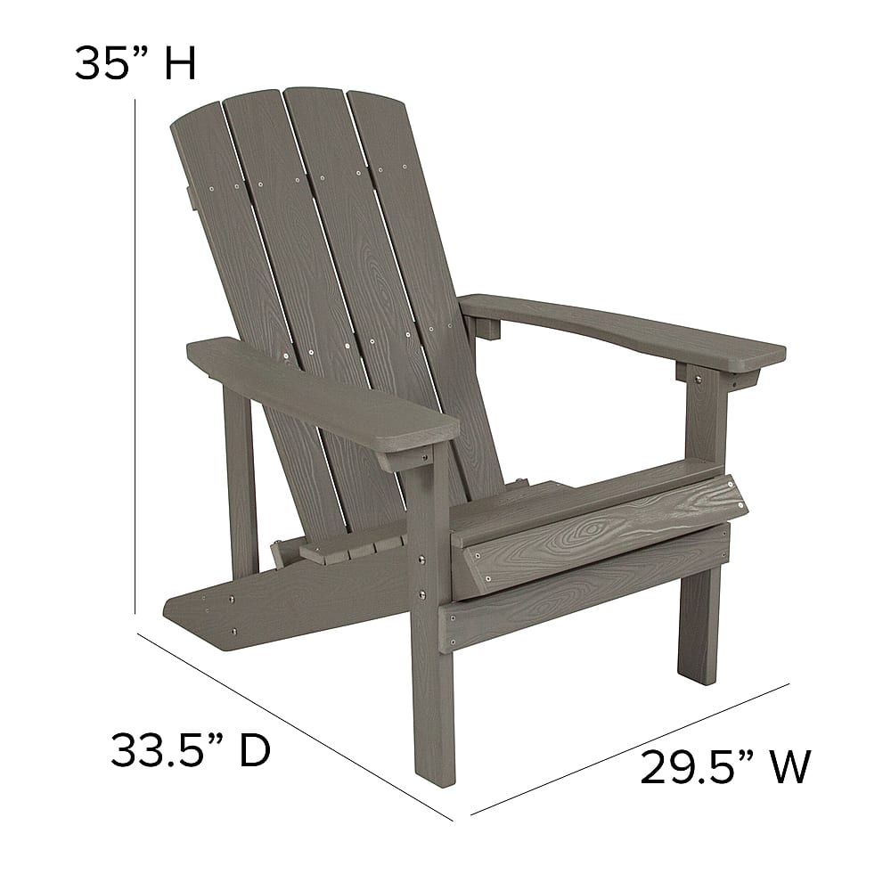Alt View 12. Alamont Home - Charlestown Star and Moon Fire Pit with Mesh Cover & 4 Lt. Gray Poly Resin Adirondack Chairs - Light Gray.