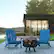 Alt View 11. Alamont Home - Charlestown Adirondack Chairs and Fire Pit - Blue.